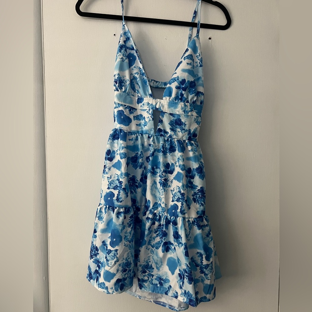 Floral Blue and White Sundress (NEVER WORN)